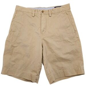 POLO Ralph Lauren Shorts Stretch Classic Fit Men's Sz 30 Khaki Cotton Flat Front